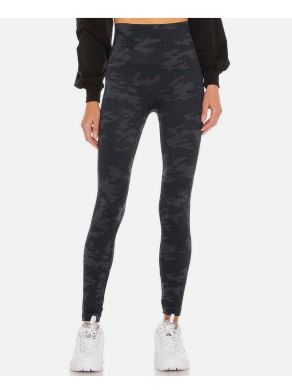 SPANX Black Camo High-Rise Leggings